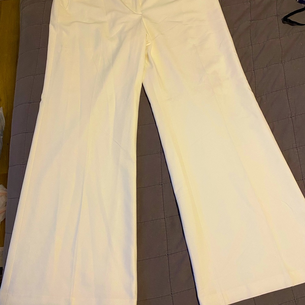 NWT Fully Lined Wide Leg Pants by International Concepts |Size 16 Vanilla color - Picture 11 of 11